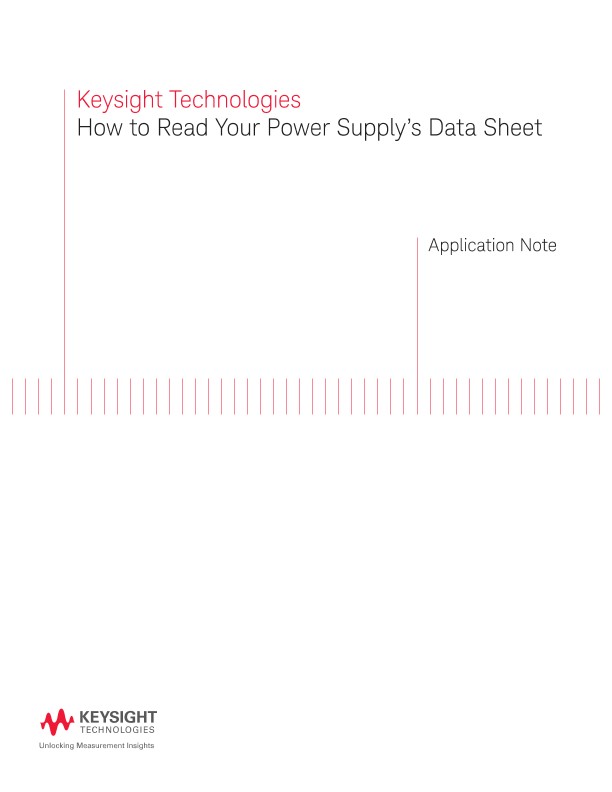 How to Read Power Supply's Data Sheet PDF Asset Page Keysight